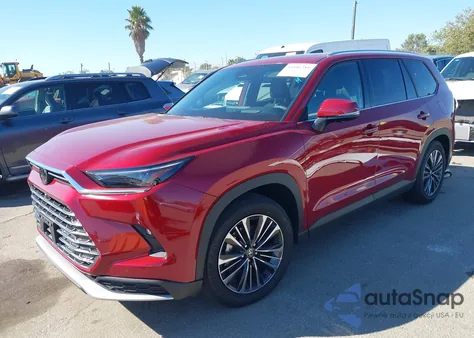 2025 Toyota Grand Highlander Hybrid Platinum Max из США, поврежденный, VIN 5TDADAB51SS024735